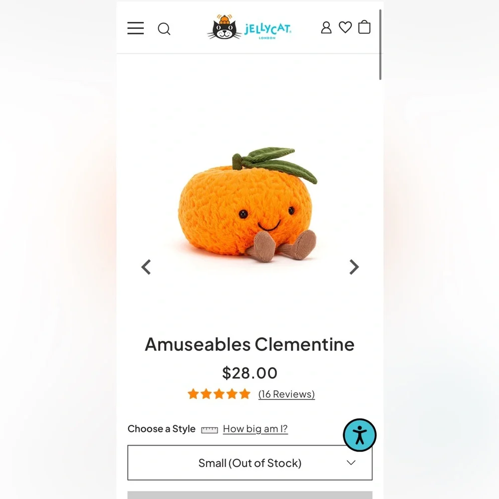Jellycat Amuseable Clementine - Picture 8 of 10